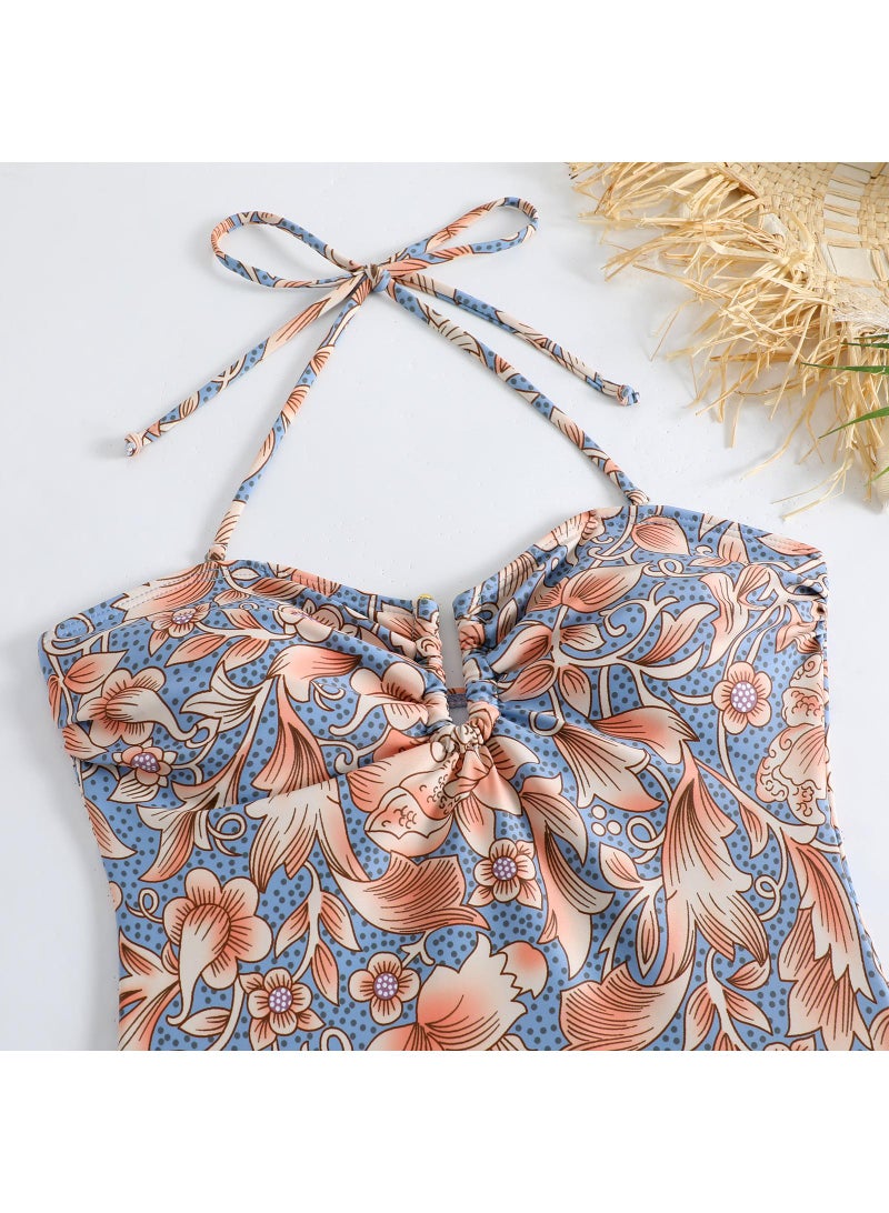 2-Piece Women Swimsuit with Skirt Holiday Beach Dress Female Retro Swimwear Vintage Surf Wear Summer - Image 5