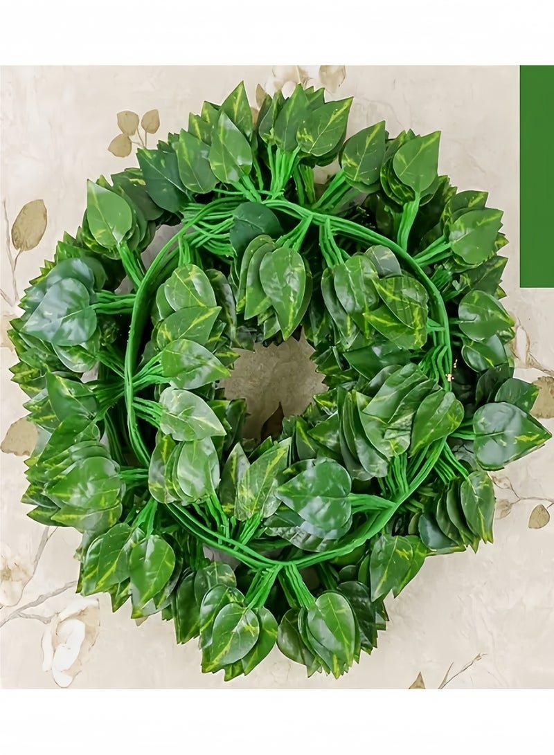 Angola Panda 12 Pack 84ft Artificial Ivy Greenery Garland, Fake Vines Hanging Plants Backdrop for Room Bedroom Wall Decor, Green Leaves for Jungle Theme Party Wedding Decoration - Image 2