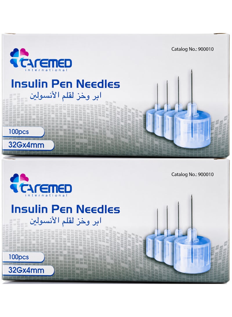 CAREMED Pack Of 2 CAREMED Insulin pen Needles 100 Needles - Image 1