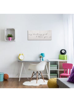 Stupell Industries Darling Girl I Love You So Sentiment Soft Typography Designed By Daphne Polselli Canvas Wall Art 13 X 30 Off White  - Image 2