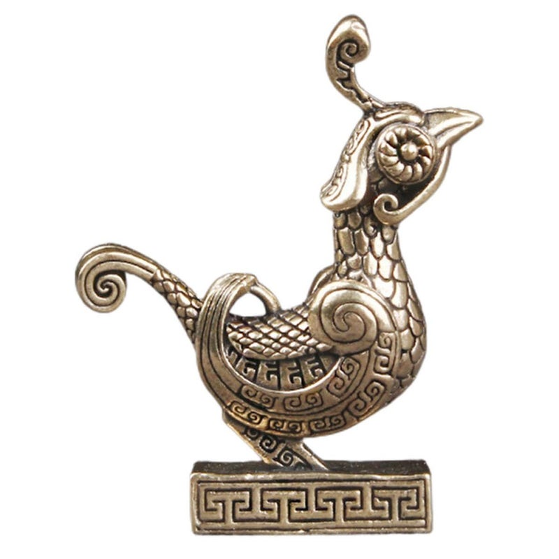 Vintage Brass Sun Bird Figurine Home Office Desk Decorative Sculpture Ornament - Image 2