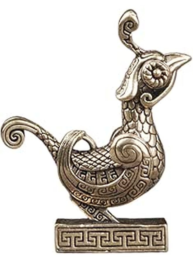 Vintage Brass Sun Bird Figurine Home Office Desk Decorative Sculpture Ornament - Image 1