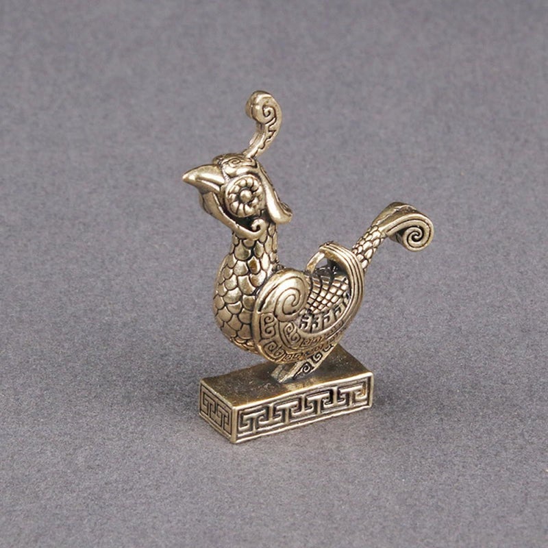 Vintage Brass Sun Bird Figurine Home Office Desk Decorative Sculpture Ornament - Image 5
