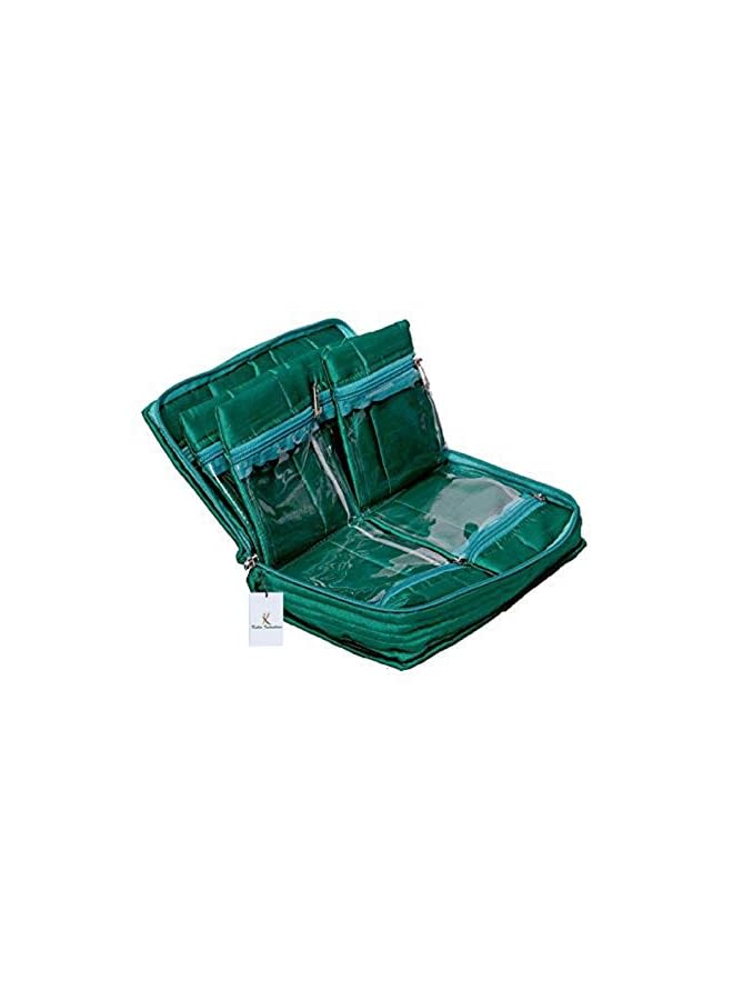 KUBER INDUSTRIES Green Bow Designer Heavy Quilted Jewellery Storage Box, standard - Image 2