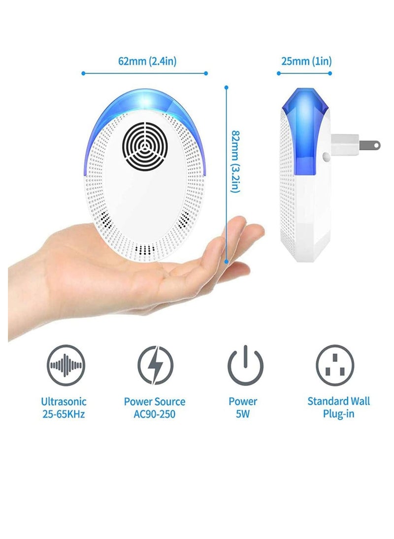 4pcs household environmentally friendly rat repellent, cockroach mosquito and mite ultrasonic animal repeller electronic insect repellent