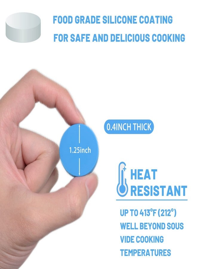 T-mark 4 Pack Sous Vide Magnets, Keep Bags Submerged and in Place-Prevent Floating Bags and Undercooking Food Safe Silicone and Stainless Steel Better Performance than Magnets, Clips or Rack - Image 2