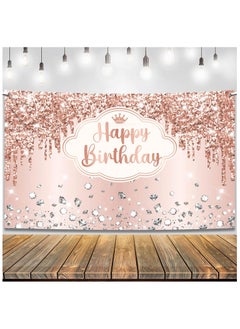 Rose Gold Happy Birthday Backdrop | Pink Happy Birthday Princess Banner for Girls | Rose Gold Birthday Party Decorations - pzsku/Z803005F6F00E1137F561Z/45/_/1714210732/1497662d-ccf9-4229-b47d-ab4581d00f1a