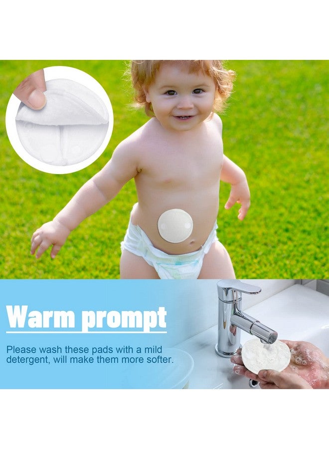 Sosation 20 Pack Feeding Tube Pads G Tube Button Pad With Cover Reusable Feeding Tube Supplies Cotton Gtube Button Covers Peritoneal Abdominal Dialysis Peg Tube Supplies For Nursing Care White - Image 4