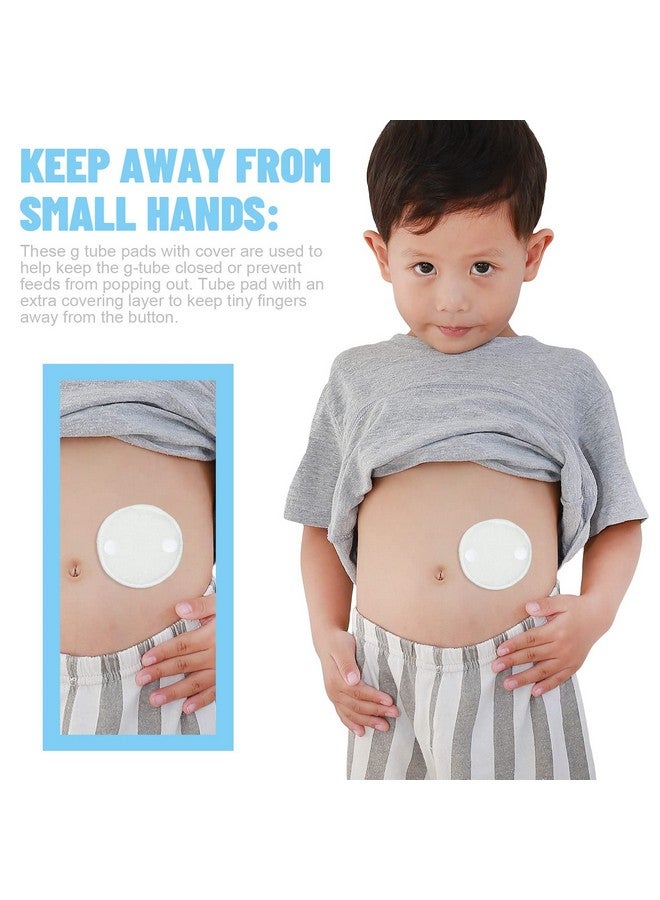 Sosation 20 Pack Feeding Tube Pads G Tube Button Pad With Cover Reusable Feeding Tube Supplies Cotton Gtube Button Covers Peritoneal Abdominal Dialysis Peg Tube Supplies For Nursing Care White - Image 5