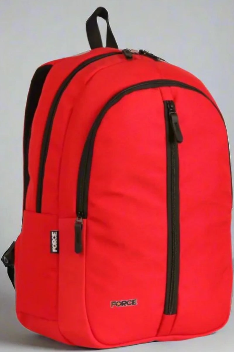 Force Basic Polyester Oxford Backpack, Water-Resistant,Red - Image 3