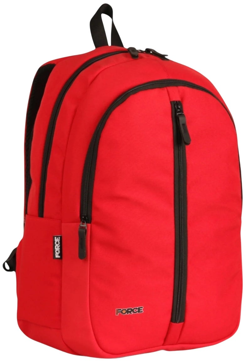 Force Basic Polyester Oxford Backpack, Water-Resistant,Red - Image 1