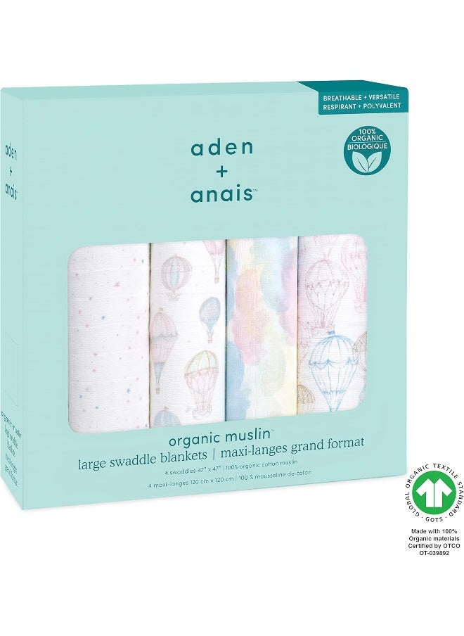 aden + anais aden + anais above the clouds Swaddle Blanket - Pack of 4  - Image 3