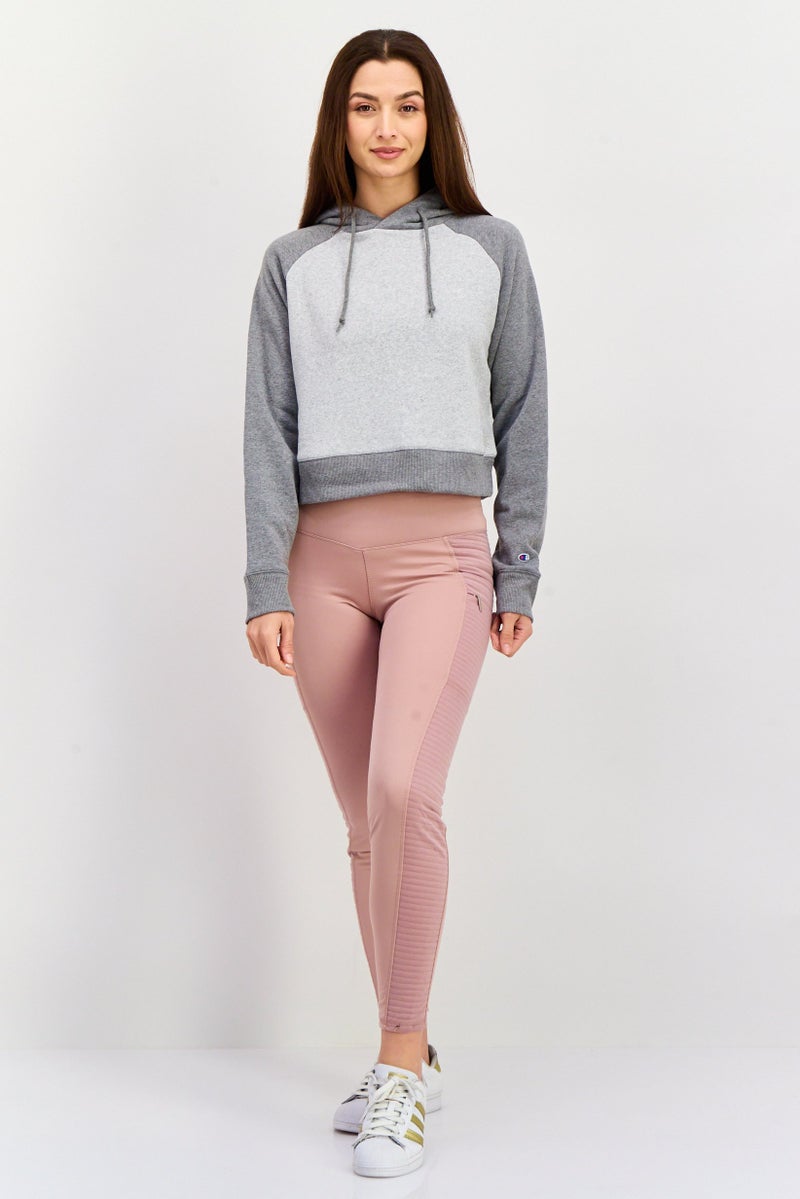 Champion Women Sportswear Fit Hooded Outdoor Sweatshirt, Grey  - Image 4