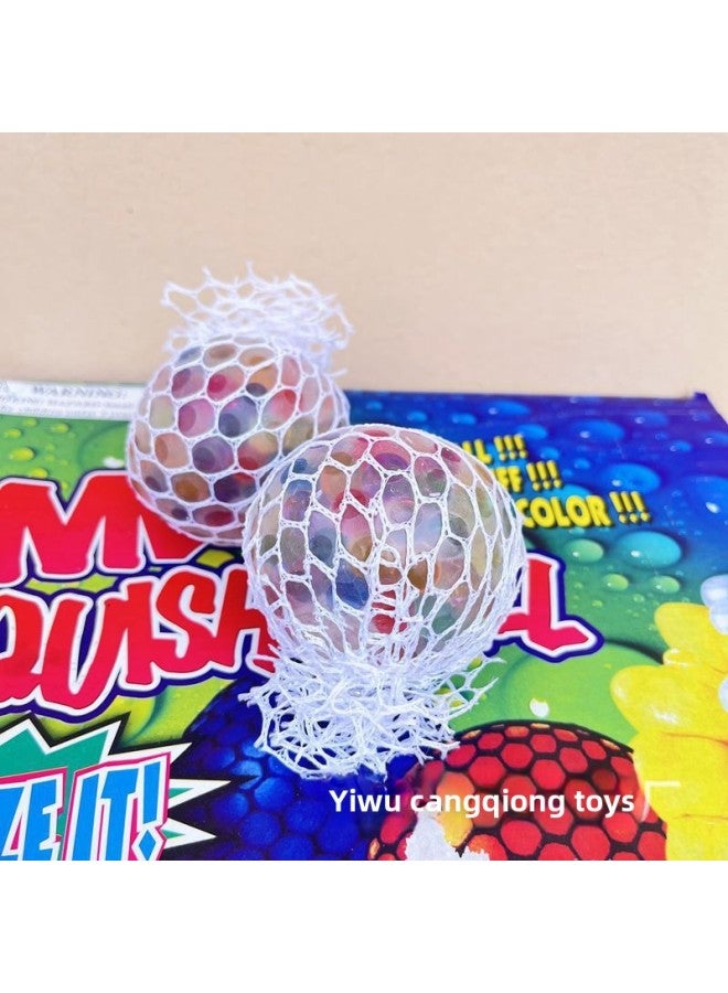 【3PCS，Only Three】Bead Squishy - Grape Ball Stress Relief Squishy Toy - Vent grape ball - Mesh Squeeze Ball, Sensory Fidget Toy, Anxiety Relief, Kids Adults Decompression, Funny Stress Ball, TikTok Viral Toy - Image 1