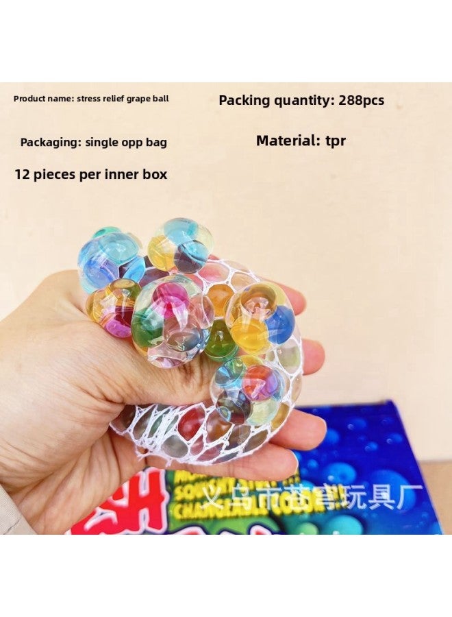 【3PCS，Only Three】Bead Squishy - Grape Ball Stress Relief Squishy Toy - Vent grape ball - Mesh Squeeze Ball, Sensory Fidget Toy, Anxiety Relief, Kids Adults Decompression, Funny Stress Ball, TikTok Viral Toy - Image 3