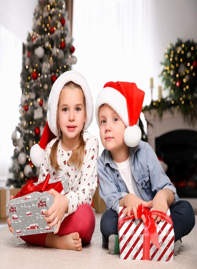 مجموعة ورق تغليف هدايا عيد الميلاد الأبيض من كويتبان للأطفال والكبار - تصاميم غزلان، وخطوط، وغابات، وندفات ثلج، وشاحنة حمراء - مقاس 28 × 40 بوصة، 6 أوراق جامبو، معاد تدويرها - Image 2