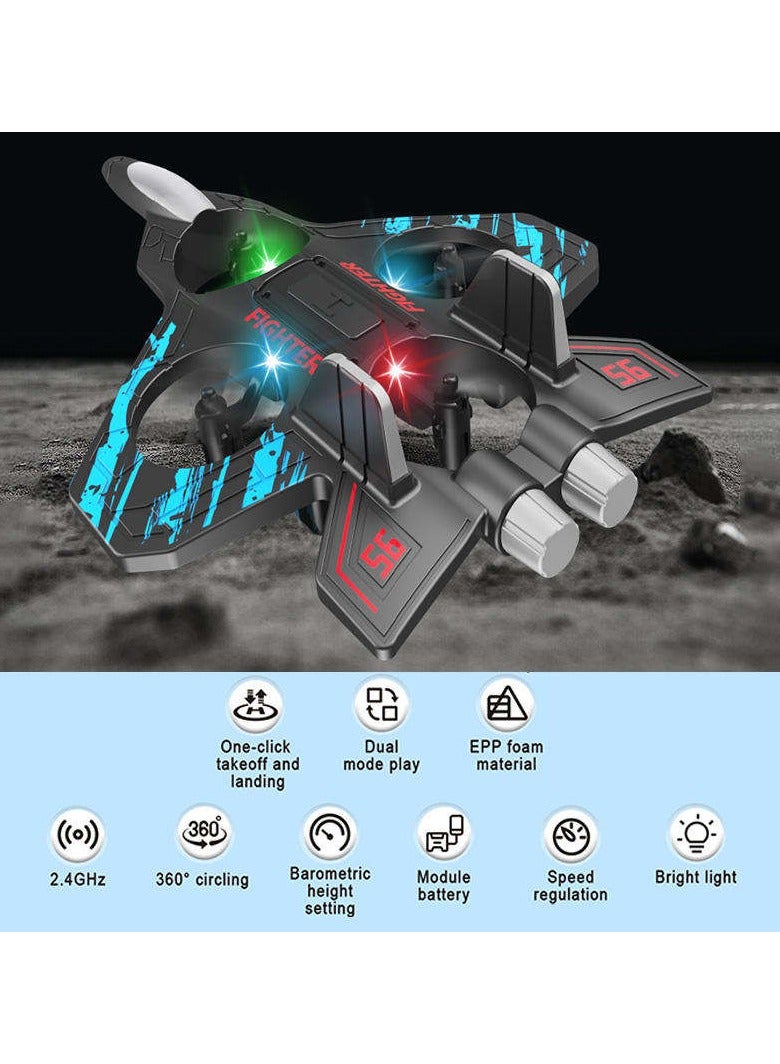 DIGI CORE RC Plane 2.4GHz Remote Control Airplane, Generation 10 Fighter Jet Toy with Pneumatic Altitude System, 360° Roll & Hover, Crash-Resistant EPP Material, Easy to Fly for Beginners & Kids Blue/Black - Image 5