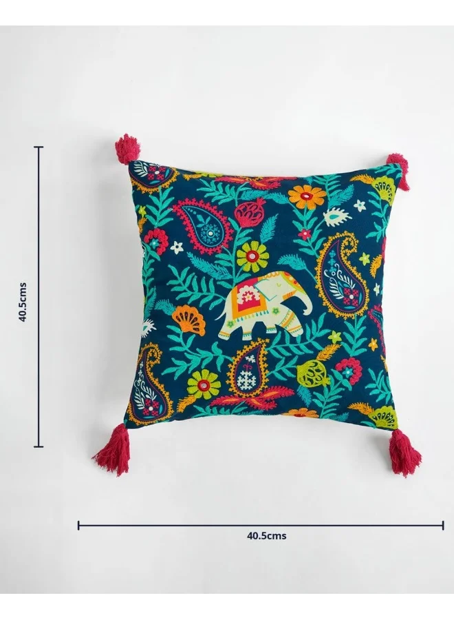Chumbak Begum's Baag Kutch Cushion Cover 16"
