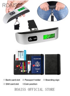 roaiss 8 Piece Travel Accessories Set Includes Luggage Cover, Luggage Tag, 2 Straps, 1 Buckle, 1 Card Holder, Stickers and 1 Scale, Perfect for Travel and Going out Unisex  - Image 5