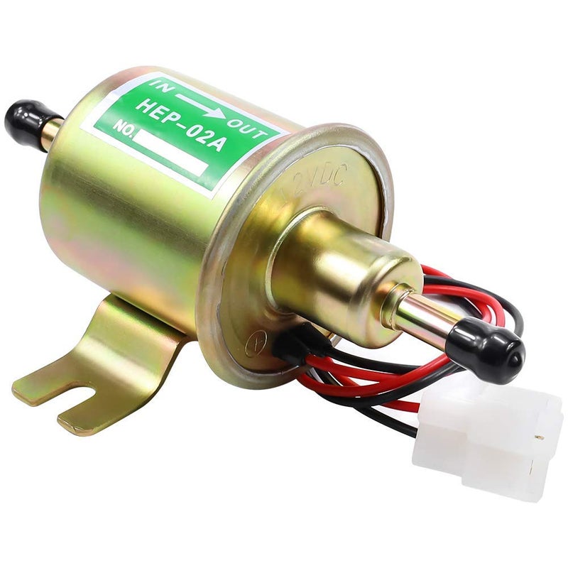 SOLLON Electric Fuel Pump 12V Universal Low Pressure 12 Volt Transfer Inline Fuel Pump for Lawn Mower Carburetor Gas Diesel Engine 2.5-4psi HEP-02A - Image 1