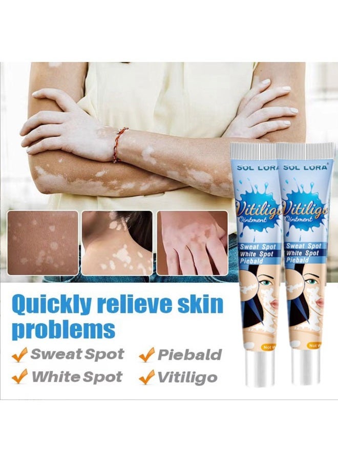 SOL LORA - Vitiligo Ointment  Skin Vitiligo Treatment  Vitiligo Care Cream Reduces White Spots and Improves Skin Pigmentation (20g) - Image 1