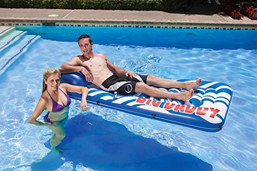 Poolmaster Big Daddy Oversized Pool Float Mattress for Adults Extra Large Inflatable Pool Raft Lounger with Pillow Cup Holder and Rope Spacious Lake River Beach Float - Image 5