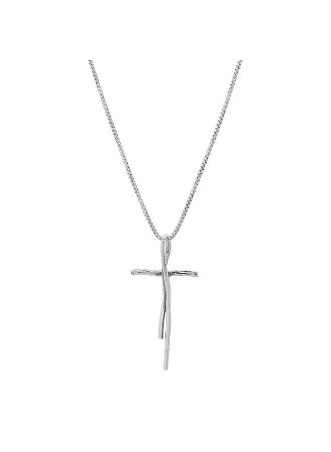 Silpada 'Organic Cross' Pendant Necklace In Sterling Silver, 18" + 2" - Image 1