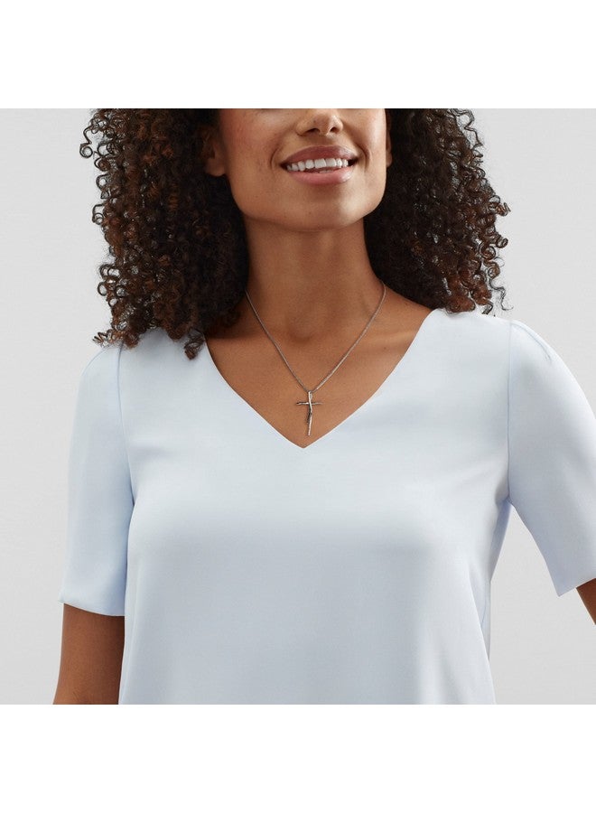 Silpada 'Organic Cross' Pendant Necklace In Sterling Silver, 18" + 2" - Image 5