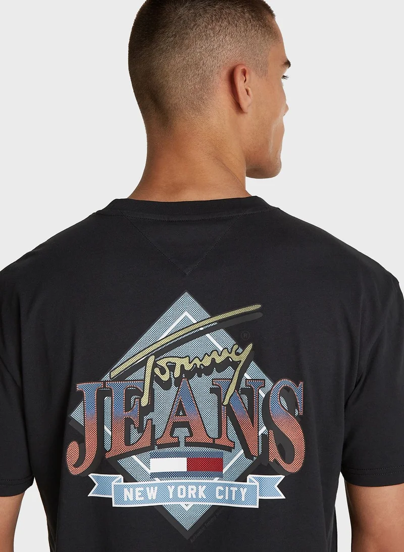 TOMMY JEANS Diamont Twist Crew Neck T-Shirt