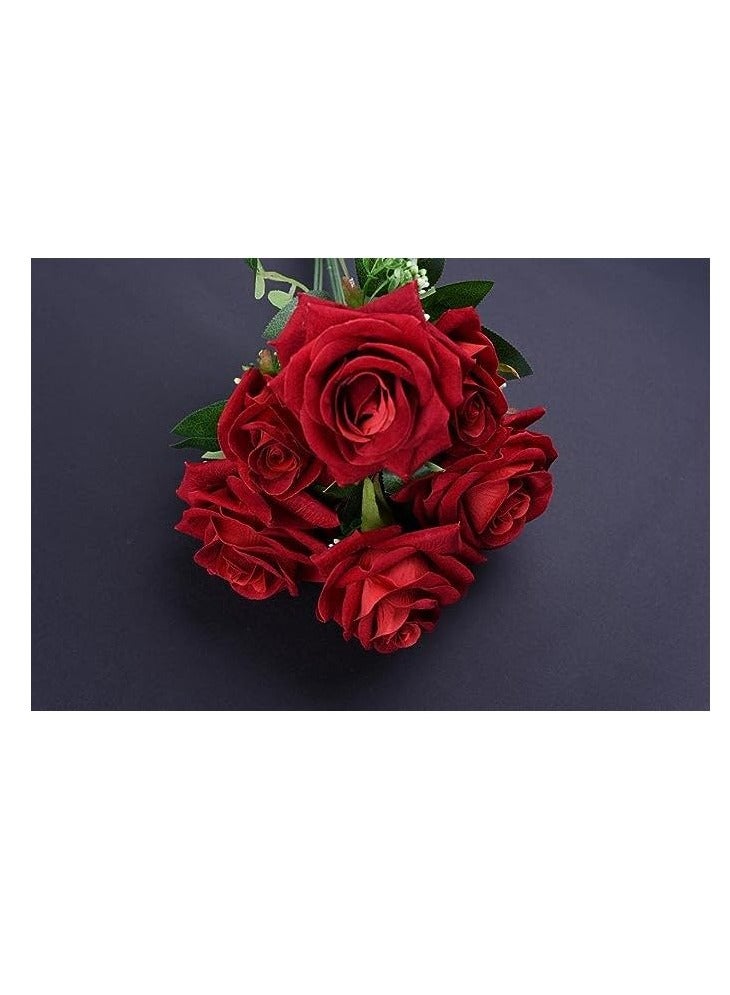 ورود صناعي ل مناسبات متعددة - احمر انبيذي - Image 2