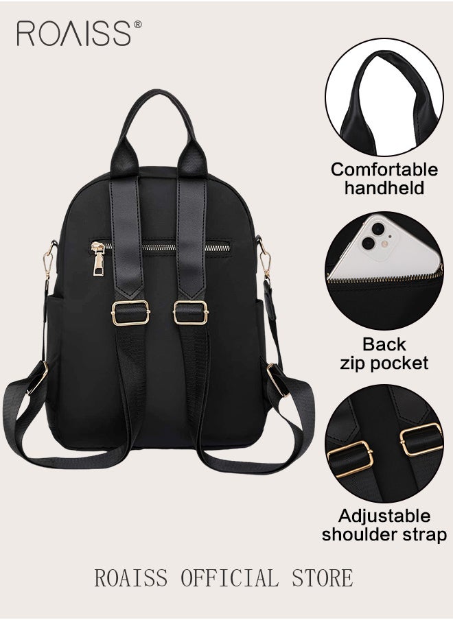 roaiss - Versatile Quilted Zipper Backpack for Women Minimalist Large Capacity Lightweight Shoulder Bag with Multi Pockets Suitable for Girls for Commute Travel Waterproof Daypack with Quality Hardware Buckle - Image 1