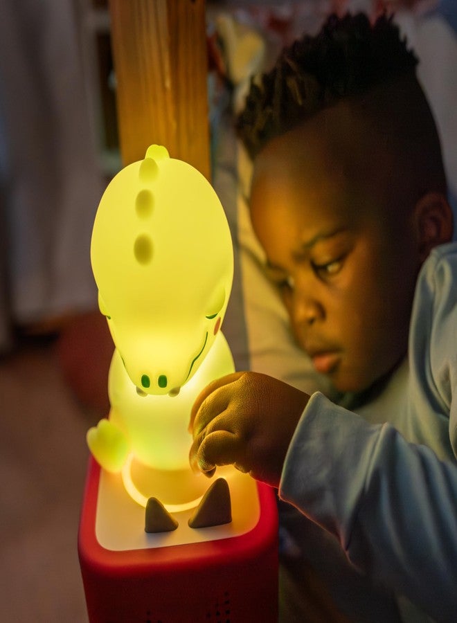 Tonies Night Light - Sleepy Crocodile Audio Play Character from Sleepy Friends | Warm Glow | 75 Minutes of Beautifully Composed Melodies & Nature Sounds | Record Your Own Bedtime Stories - Image 2