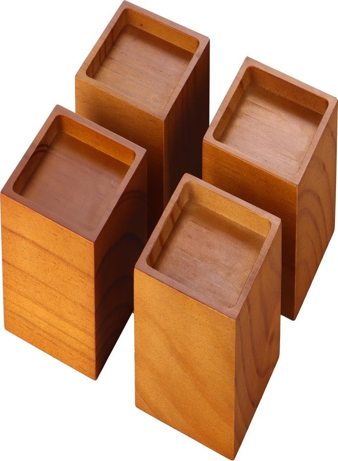 Lufia Wood Bed Furniture Risers 3 Inch, Solid Pine Wood Furniture Risers: Enhance Durability, Comfort, and Style with Effortless Installation and Added Functionality - Image 1