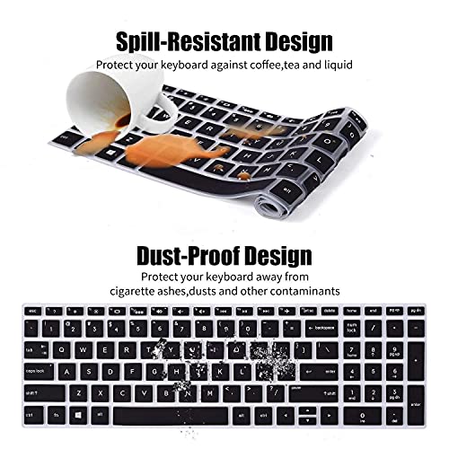RAYA Silicone Keyboard Cover for HP Pavilion 15 [ 15s-fy 15s-fq 15s-eq ] Series laptops | Also fit for HP Pavilion 15 [15-dk 15-ec ] Series Gaming Laptops (Black) - Image 5