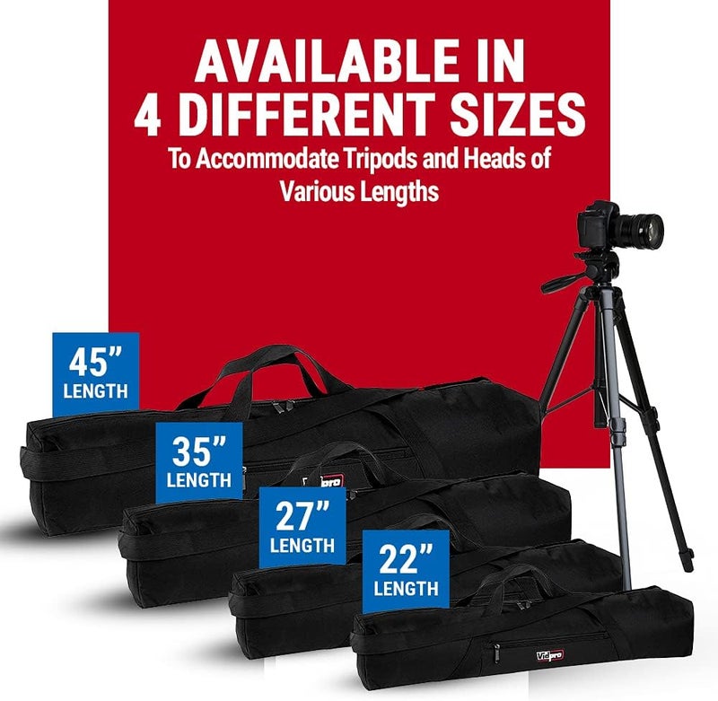 VidPro TC-27 Padded Tripod Bag carries 27-Inch Long Tripods - Image 3