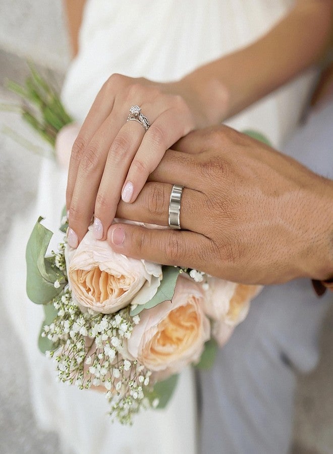 Poxtex خواتم بوكستكس الرجالية، طقم خواتم من الفولاذ المقاوم للصدأ للرجال، 4 قطع، عرض 8 مم، ألوان ذهبية وفضية وسوداء وزرقاء، عبوة متعددة من خواتم الرجال، مقاس 12 - Image 3