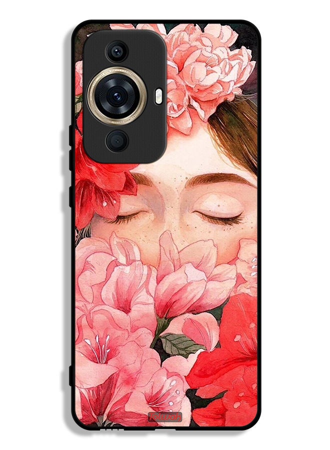 Tolwak Huawei nova 11 Ultra Protective Case Cover Girl Face Hide In Flowers Art - Image 1