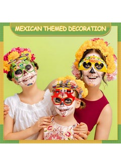 Marspark 12 Pairs Fiesta Party Decorations Mexican Themed Paper Eyeglasses Mexican Party Decorations Fiesta Themed Party Supplies Cinco De Mayo Glasses Taco Cactus Pinata Photo Props Let Fiesta Party Decor  - Image 4
