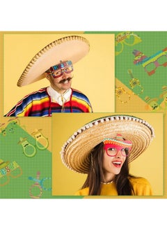 Marspark 12 Pairs Fiesta Party Decorations Mexican Themed Paper Eyeglasses Mexican Party Decorations Fiesta Themed Party Supplies Cinco De Mayo Glasses Taco Cactus Pinata Photo Props Let Fiesta Party Decor  - Image 5