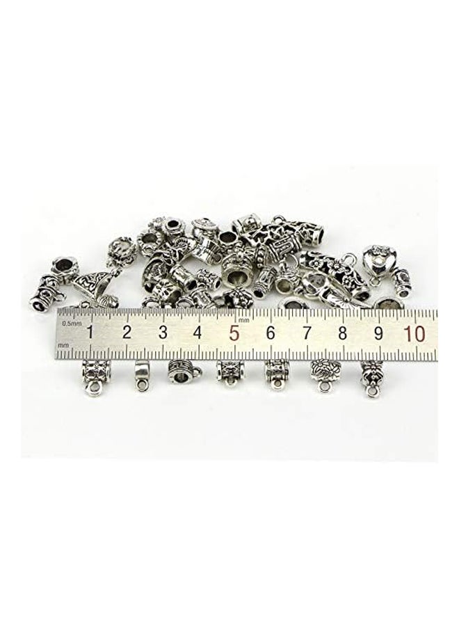 Generic - Mix Tibetan Silver Color Connectors Bails Beads - Image 1