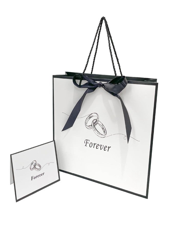 Linelglobal Wedding Gift Bag with Wrapping Tissue for Men Women 12.6" Bride Valentine Engagement - Image 1