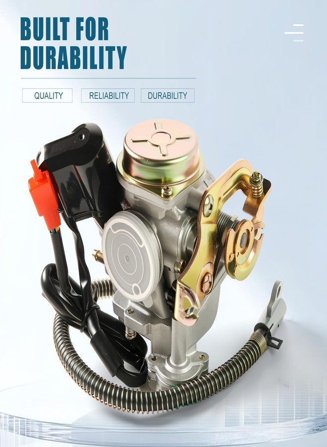 sworwin GY6 49CC 50CC Carburetor Compatible with Taotao Go Kart 4 Stroke 139QMB Scooter Moped PD18J Carb Engine with Intake Manifold - Image 5
