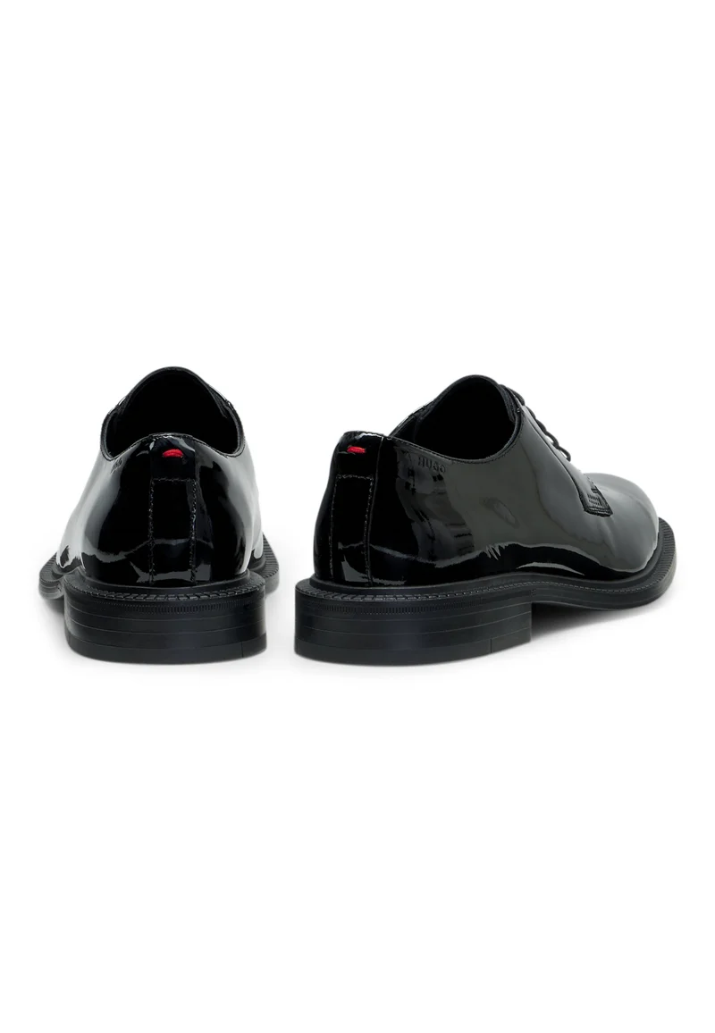 HUGO Patent leather business lace-ups with logo