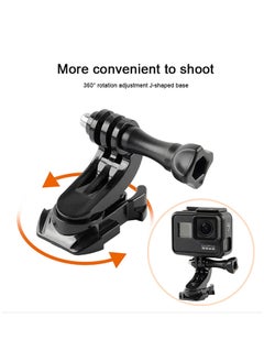 O Ozone 360° Rotatable J Hook Rotation Turntable Quick Release Buckle Mount Compatible with GoPro 11 10 9 8 7 6 5 4 4k Eken AKASO SJCAM YI and Other Action Cameras  - Image 5
