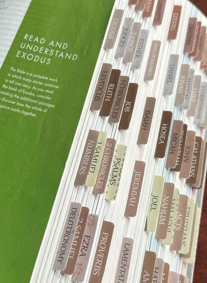 thinkor Laminated Bible Tabs, Reposition Large Print Stickers, Easy to Read and Apply Bible Tabs for Women and Man (Coffee Style) - Image 5