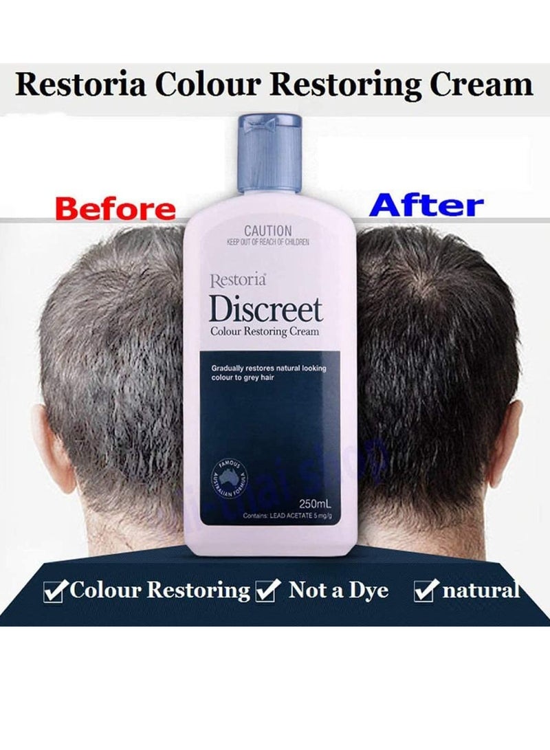 رستوريا ديسكريت كريم استعادة لون الشعر ديسكريت ريستوريا 250 مل - تغيير لون الشعر - كريم صبغة الشعر - علاج العناية بالشعر - Image 5