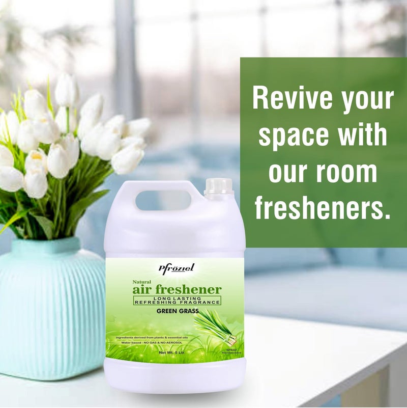Pfroziel Lemongrass Air Freshener, Pack of 5 liter (water base) Ready to Use, Water-Based - Long-Lasting Fragrance, Eliminates Odors, Suitable for Home, Hotel, Restaurant etc. - Image 2