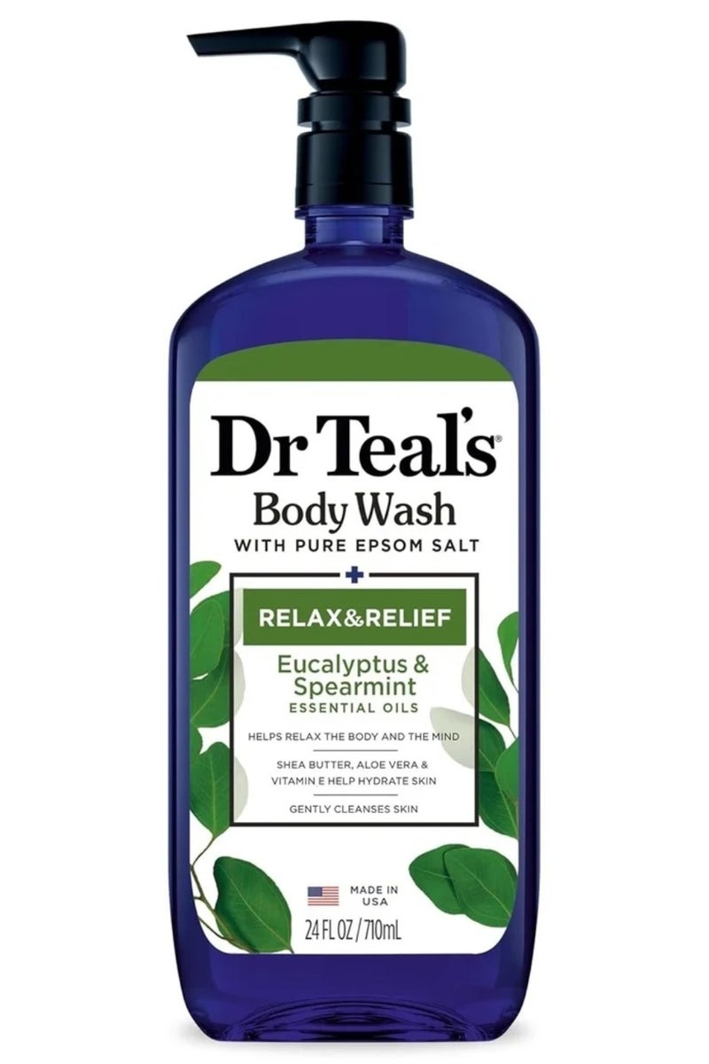 Dr Teal's Pure Epsom Salt Body Wash with Eucalyptus & Mint 710ml