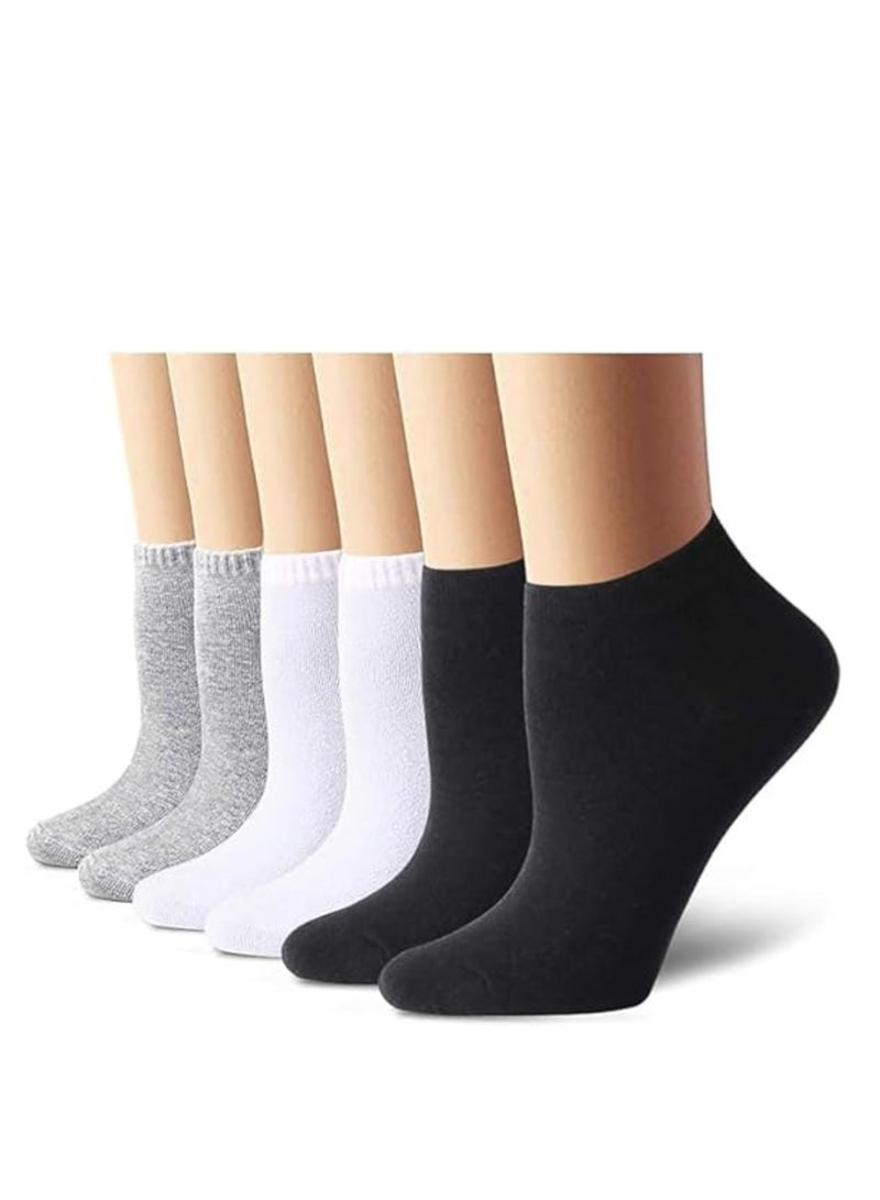 Selecta Now 6 Pairs Womens Ankle Socks Ladies Low Cut No Show Casual and Sport Socks Soft Cotton Socks Comfortable Socks for Ladies - Image 1