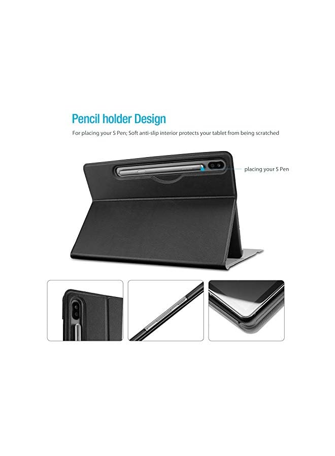 Procases Keyboard Case For Galaxy Tab S8 2022/Galaxy Tab S7 2020 Case(Sm-X700/X706/T870/T875/T878), Slim Lightweight Smart Cover With Magnetically Detachable Wireless Keyboard -Black - Image 5